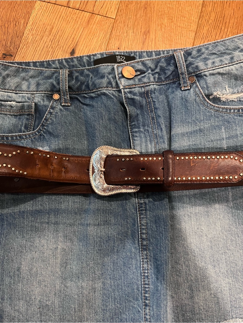 Tony Lama Classic Star Texan Leather Belt 42”
